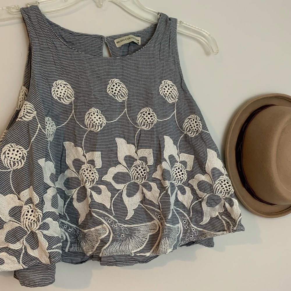 Uniquely Embroidered Crop Top ✨